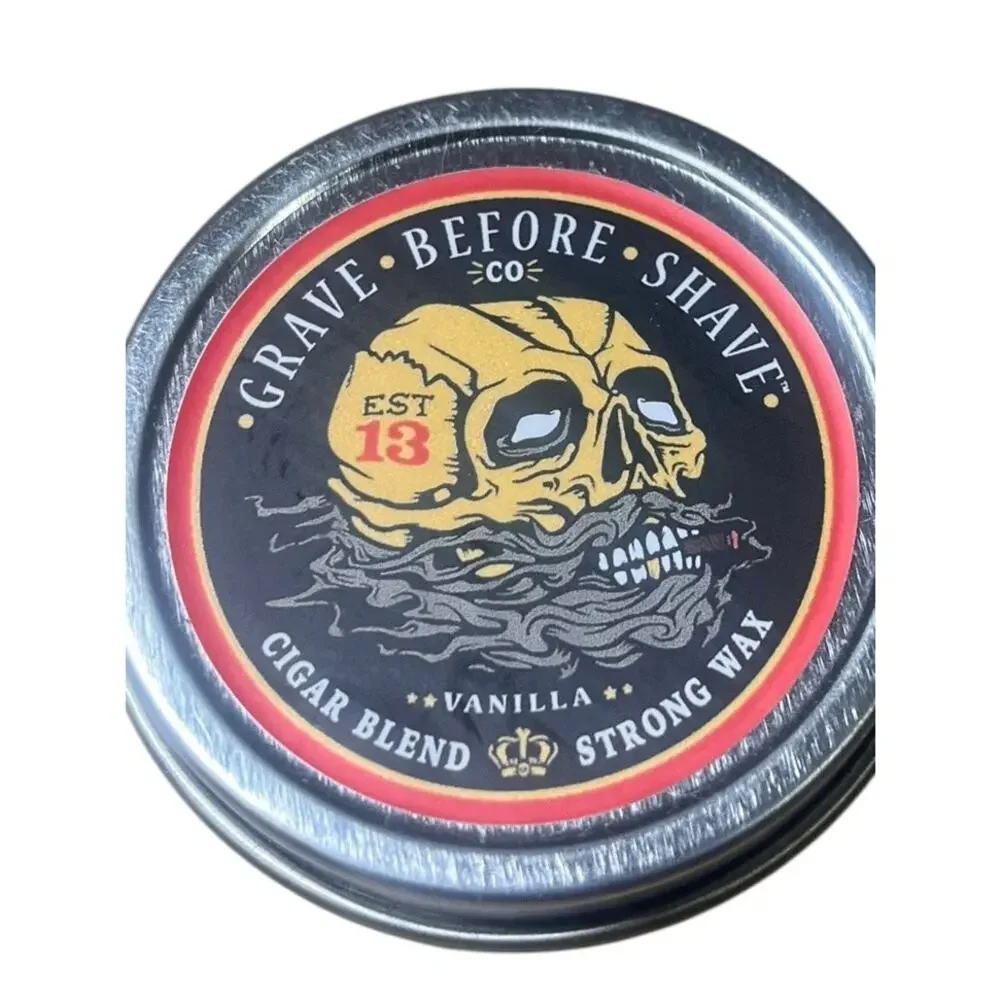 Grave Before Shave Vanilla Cigar Blend Mustache Beeswax Strong Hold